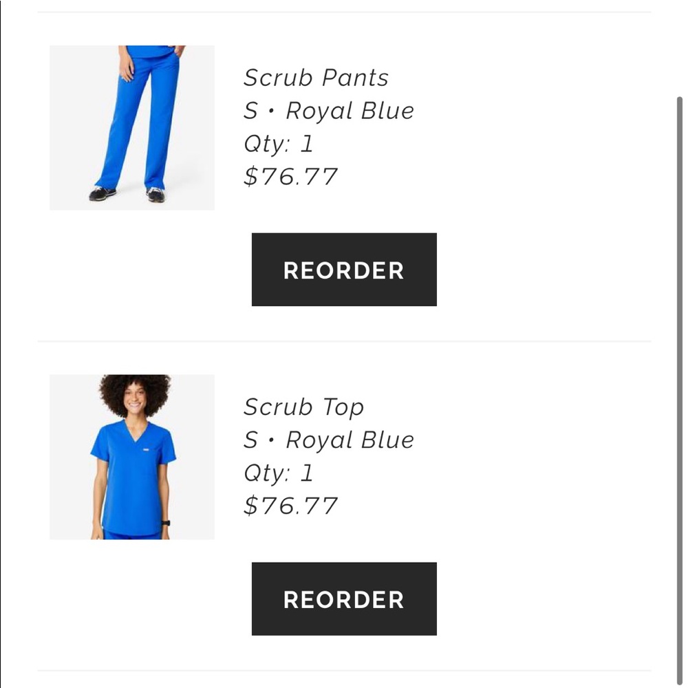 FIGS Scrubs Royal Blue Set